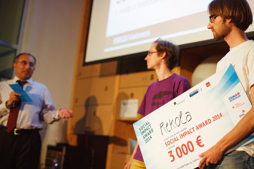 Rekola na vyhlášení Social Impact Award 2015